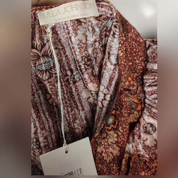 Ulla Johnson Ruffle Sleeveless Floral Elisa In Rosebud Top Size 2 - Picture 13 of 16